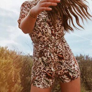 Urban Outfitters Animal print romper